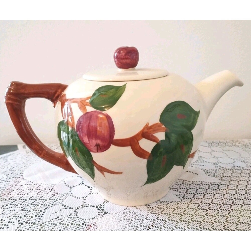 Vintage Franciscan Apple Teapot England Cottage Core Granny Core Country